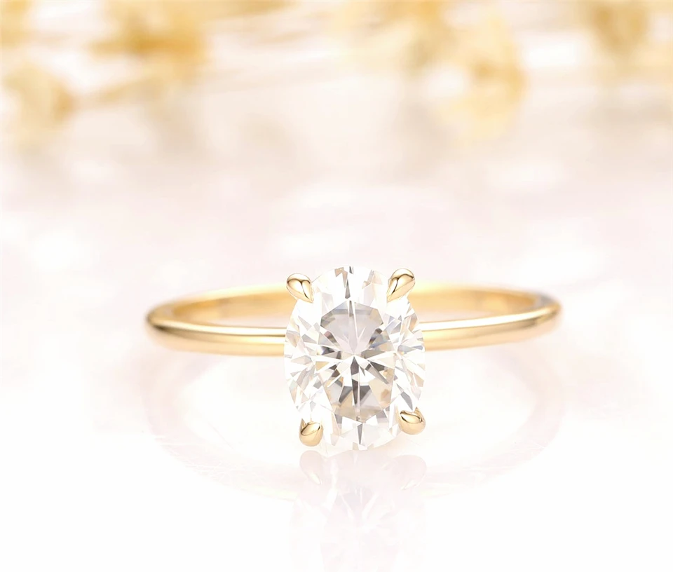 Women's 1.5ct Pure Moissanite 14K Gold Ring Women's 1.5ct Pure Moissanite 14K Gold Ring