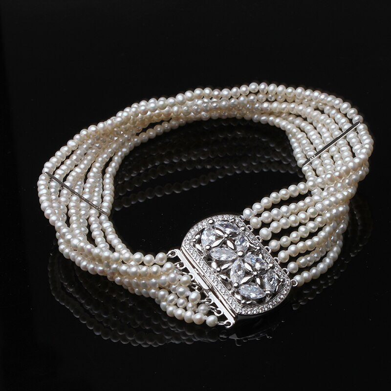 Multi Rows Pearls Choker for Women