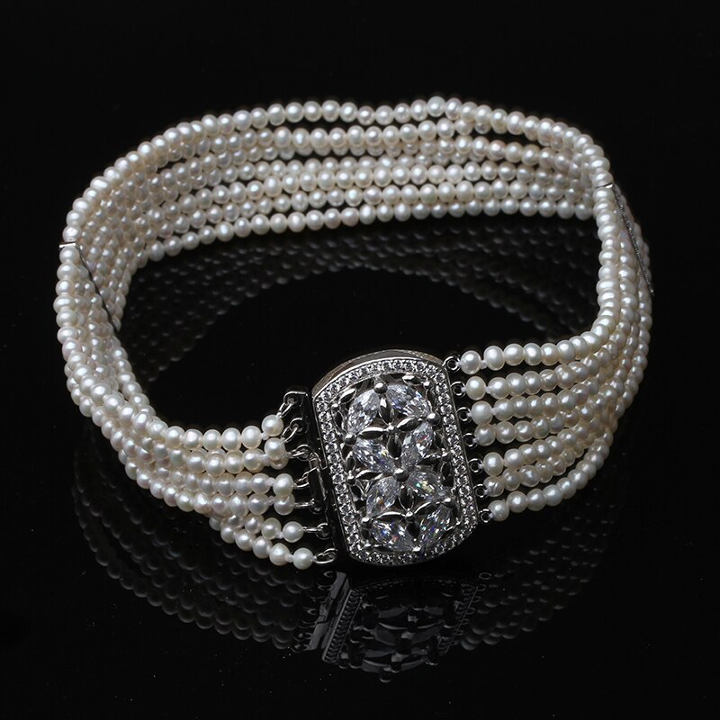 Multi Rows Pearls Choker for Women