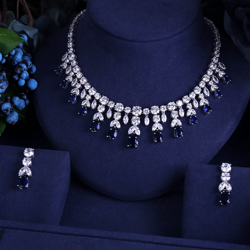 Women's Luxury Water Drop Shape Jewelry Set 2 Pcs