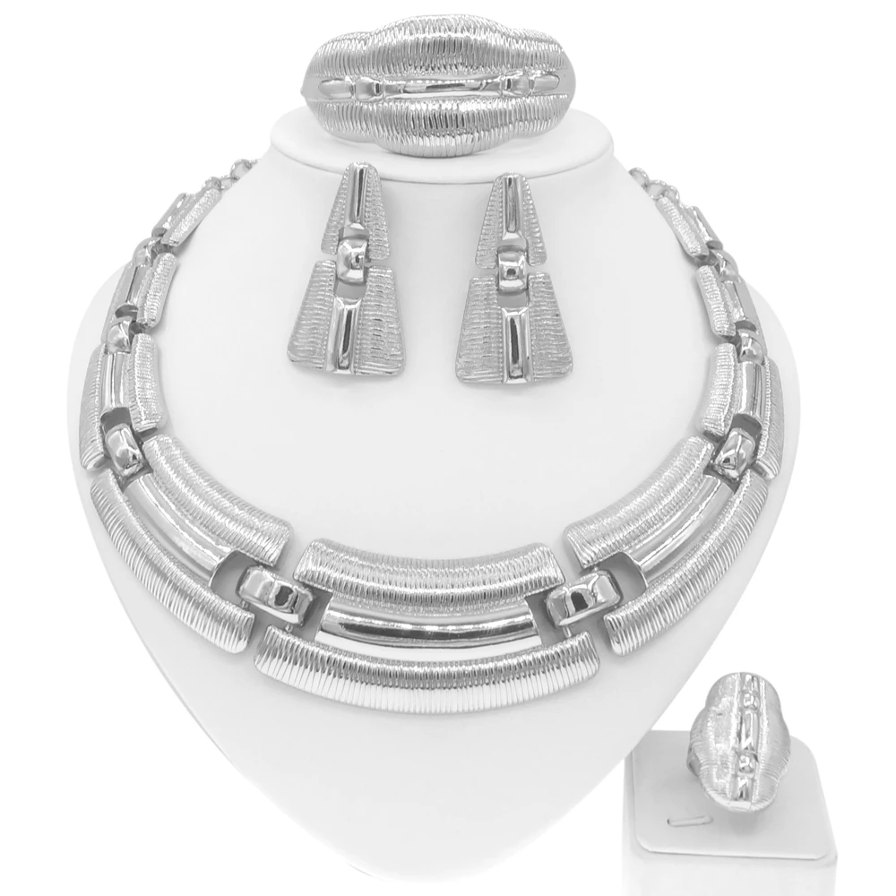 Women's Brazilian Gold Color Wedding Jewelry Set