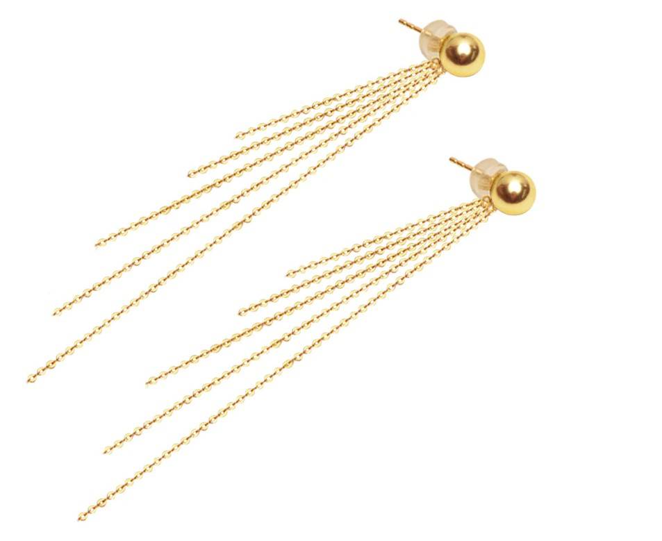 Women's 18K Gold Tassel Earrings